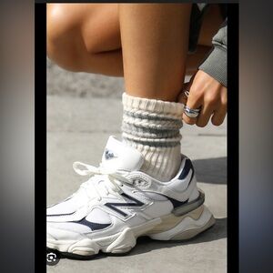 Sold Out Joah Brown Cream Gray Striped Crew Socks NIP NWT Zara Urban Outfitters